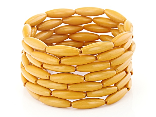 Off Park ® Collection, Yellow Marquise Bead Stretch Bracelet Set Of 7