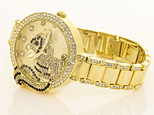 Off Park Collection ™ Multicolor Crystal Yellow Squirrel Watch