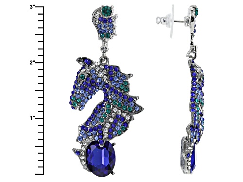 Off Park ® Collection Multicolor Crystal Two Tone Horse Earrings