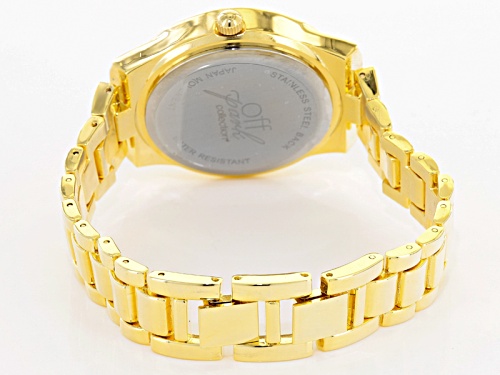 OFF PARK (R) COLLECTION MULTICOLOR CRYSTAL GOLD TONE CARDINAL WATCH