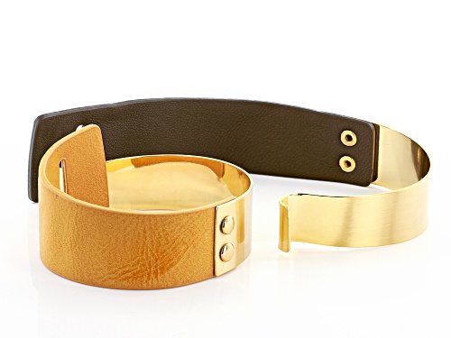 Off Park® Collection Gold Tone And Faux Leather Bracelet Set Of Two