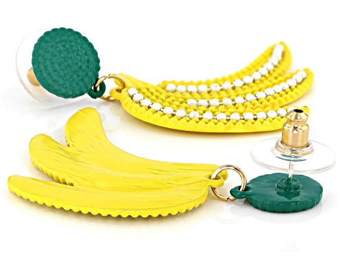 Off Park® Collection Painted Banana Dangle Earrings