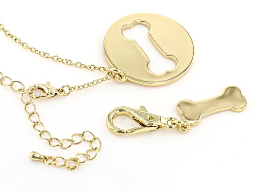 Off Park® Collection Gold Tone Dog Bone Necklace With Matching Pet Charm