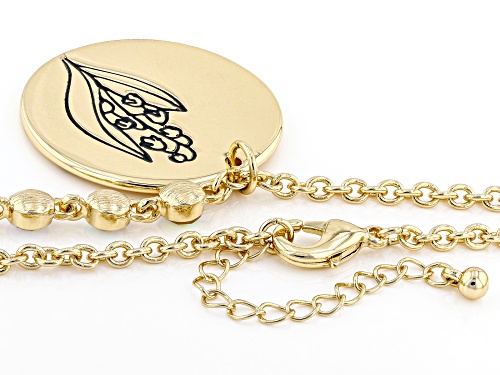Off Park ® Collection, Gold Tone Clear Crystal Accent, Lily of the Valley Pendant W/ Chain