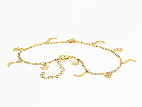 Off Park® Collection, Gold Tone Celestial Station Anklet - Size 9