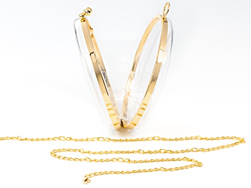 Off Park® Collection, Gold Tone Clear Crystal Clutch