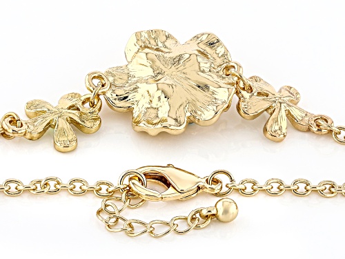Off Park® Collection, Multi-Color Crystal & Acrylic Gold Tone Flower Bracelet