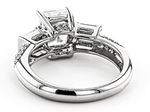 Pre-Owned Bella Luce ® 3.85ctw Rhodium Over Sterling Silver Ring (2.52ctw DEW) - Size 12