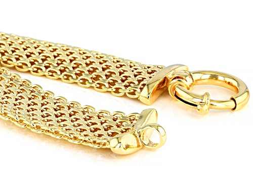 Pre-Owned 18k Gold Over Sterling Silver Multi-Strand Bracelet - Size 8