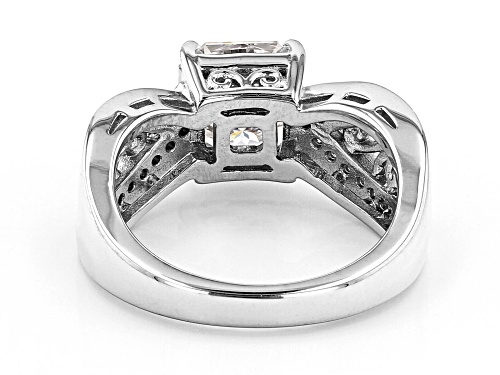 Pre-Owned MOISSANITE FIRE(R) 3.12CTW DEW SQUARE OCTAGONAL INFERNO CUT(TM) AND ROUND PLATINEVE(R) RIN - Size 10