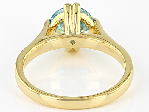 Pre-Owned Bella Luce ® 3.18ctw Aquamarine Simulant Eterno™ Yellow Ring - Size 10