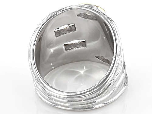 Pre-Owned Bella Luce ® 2.61ctw Rhodium And 14K Yellow Gold Over Silver Ring (1.30ctw DEW) - Size 6