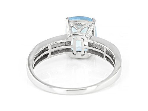 Pre-Owned Blue Aquamarine Rhodium Over 10k White Gold Ring 2.22ctw - Size 9