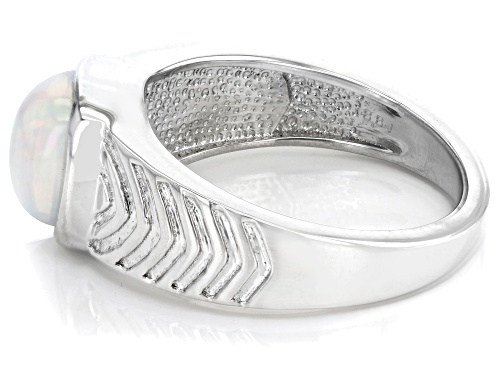 Pre-Owned 1.43ct Cushion Cabochon Ethiopian Opal Sterling Silver Solitaire Ring - Size 6