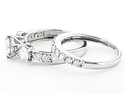 Pre-Owned MOISSANITE FIRE(R) 2.50CTW DEW ROUND  PLATINEVE(R) RING AND BAND - Size 9