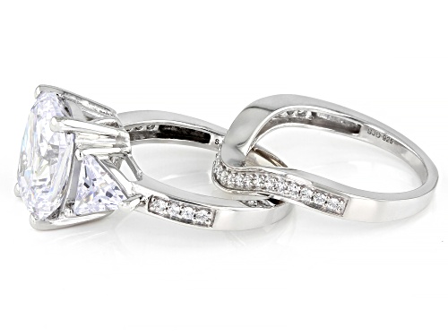 Pre-Owned Charles Winston for Bella Luce® 11.38ctw Diamond Simulant Platinum Over Silver 