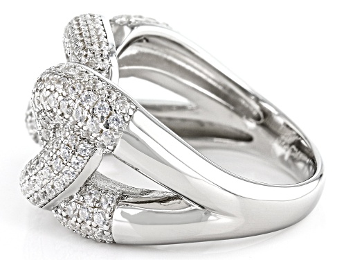 Pre-Owned Charles Winston for Bella Luce® 3.75ctw White Diamond Simulant Rhodium Over Sterling Silve - Size 5
