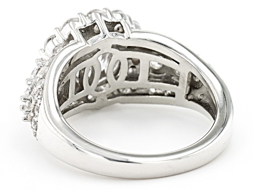 Pre-Owned Bella Luce® 4.32ctw White Diamond Simulant Platinum Over Sterling Silver Ring - Size 10