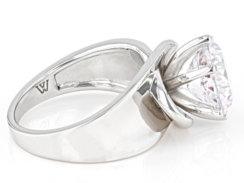Pre-Owned Charles Winston Bella Luce® 5.50ctw Diamond Simulant Scintillant Cut™ Platinum Over Silver - Size 10