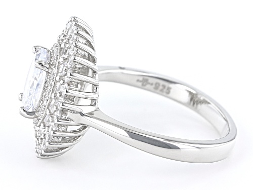 Pre-Owned Bella Luce® 2.99ctw White Diamond Simulant Rhodium Over Sterling Silver Ring(1.81ctw DEW) - Size 10