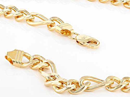Pre-Owned Moda Al Massimo® 18K Yellow Gold Over Bronze Figaro Chain - Size 24