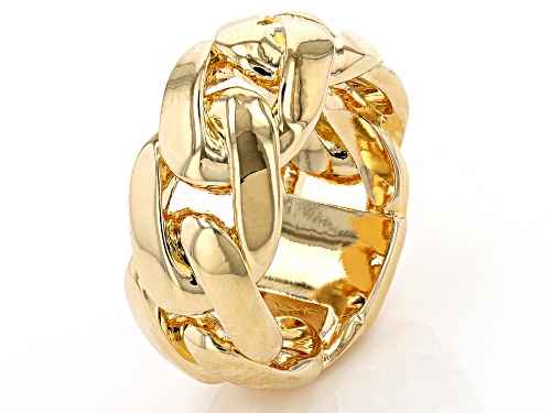 Pre-Owned Moda Al Massimo® 18k Yellow Gold Over Bronze Mariner Link Ring - Size 6