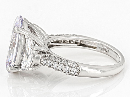 Pre-Owned Bella Luce® 11.25ctw White Diamond Simulant Platinum Over Sterling Silver Ring (6.81ctw DE - Size 9