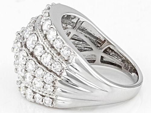 Pre-Owned MOISSANITE FIRE(R) 3.10CTW DEW ROUND PLATINEVE(R) RING - Size 5