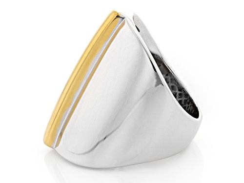 Pre-Owned Sterling Silver & 18k Yellow Gold Over Sterling Silver Graduated Ring - Size 5