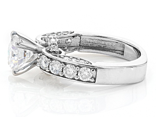 Pre-Owned MOISSANITE FIRE(R) 3.14CTW DEW ROUND PLATINEVE(R) RING - Size 5