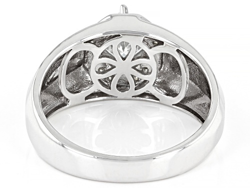 Pre-Owned MOISSANITE FIRE(R) 1.54CTW DEW SQUARE BRILLIANT AND ROUND PLATINEVE(R) MENS RING - Size 10