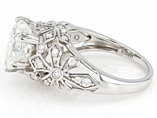 Pre-Owned MOISSANITE FIRE(R) 4.37CTW DEW HEART SHAPE INFERNO CUT(TM) & ROUND BRILLIANT PLATINEVE(R) - Size 5
