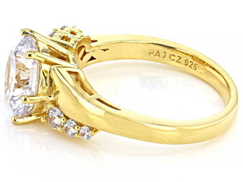 Pre-Owned Bella Luce® 4.97ctw White Diamond Simulant Eterno™ Yellow 100 Facet Ring (3.01ctw DEW) - Size 10