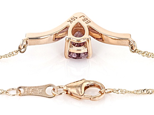 Pre-Owned 0.88ct Color Shift Garnet 10k Rose Gold Necklace - Size 18