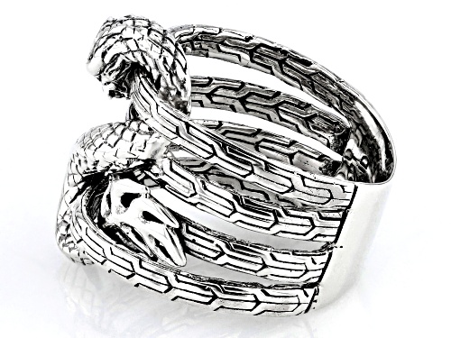 Pre-Owned Artisan Collection of Bali™ Sterling Silver Multi-Row Dragon Ring - Size 9