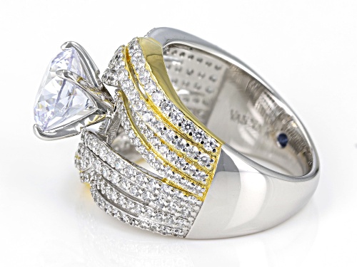 Pre-Owned Vanna K™ For Bella Luce® 7.13ctw Diamond Simulant Platineve® & Eterno™ Yellow 12th Anniver - Size 6