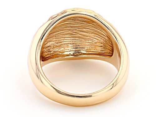 Pre-Owned Paula Deen Jewelry™, 18k Yellow Gold Over Brass Textured Dome Ring - Size 6