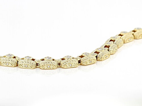 Pre-Owned Judith Ripka 3.45ctw Bella Luce® Diamond Simulant 14k Gold Clad Haute Collection Bracelet - Size 8