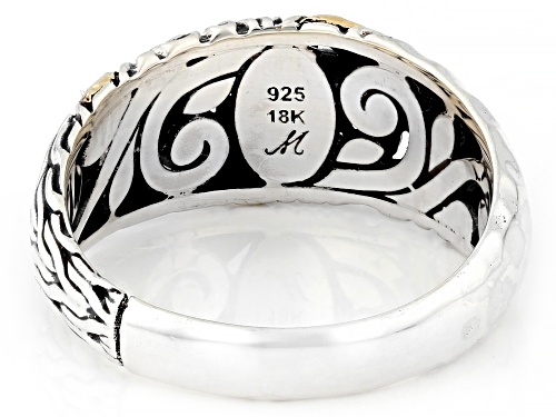 Pre-Owned Artisan Collection of Bali™ Sterling Silver With 18K Yellow Gold Accent Filigree Ring - Size 9