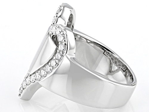 Pre-Owned MOISSANITE FIRE® .87CTW DEW ROUND BRILLIANT PLATINEVE® HEART RING - Size 6