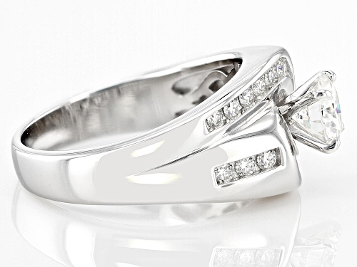 Pre-Owned MOISSANITE FIRE(R) 1.28CTW DEW ROUND BRILLIANT PLATINEVE(R) RING - Size 9