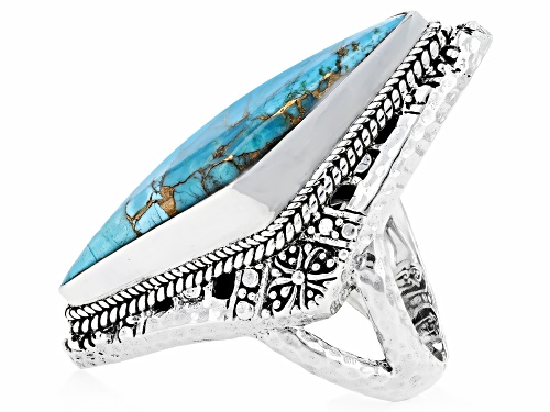 Pre-Owned Artisan Collection of Bali™ Mohave Kingman Turquoise Silver Ring - Size 11