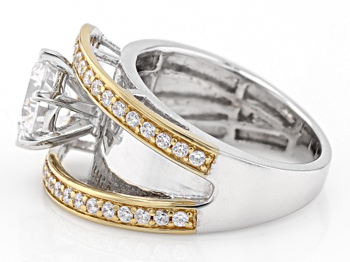 Pre-Owned Charles Winston For Bella Luce® 3.75ctw Diamond Simulant Rhodium Over Silver And Eterno™ Y - Size 10
