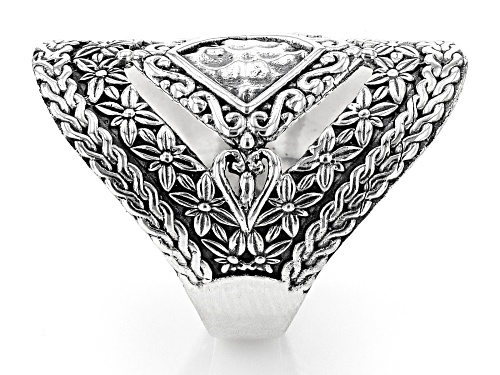 Pre-Owned Artisan Collection of Bali™ Sterling Silver Statement Floral Ring - Size 5