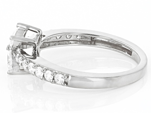 Pre-Owned MOISSANITE FIRE® .60CTW DEW MARQUISE AND ROUND BRILLIANT PLATINEVE® RING - Size 8