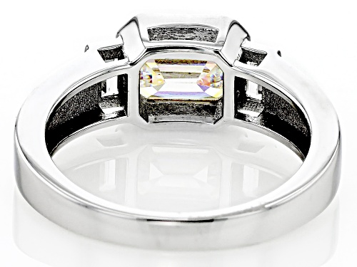 Pre-Owned 2.10ct Strontium Titanate With 0.22ctw White Zircon Rhodium Over Sterling Silver Ring - Size 10
