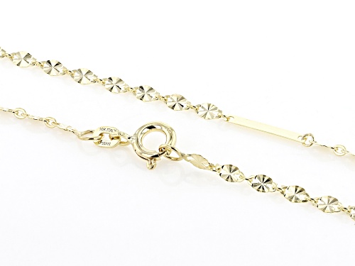 Pre-Owned 10k Yellow Gold Bar Station Sunburst 18 Inch Necklace - Size 18