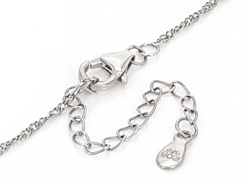Pre-Owned 4-6mm Rondelle Glacier Topaz™ Rhodium Over Sterling Silver Necklace - Size 22
