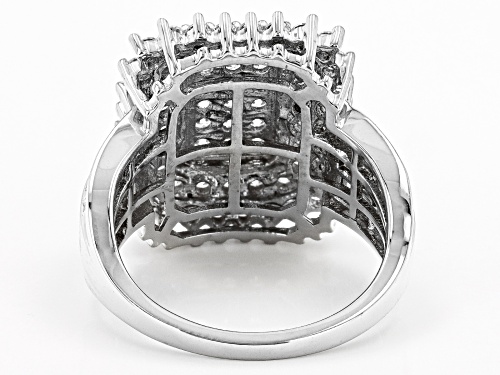 Pre-Owned Bella Luce® 3.50ctw White Diamond Simulant Platinum Over Sterling Silver Ring - Size 5