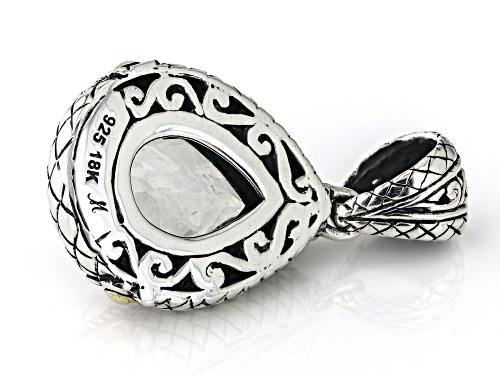 Pre-Owned Artisan Collection of Bali™ 8.24ct White Topaz Sterling Silver with 18K Gold Accents Penda